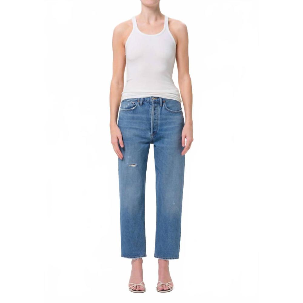 NEW AGOLDE 90's crop mid rise straight jeans in shrine